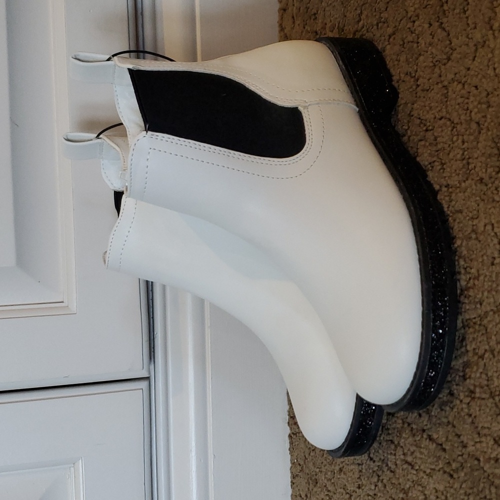 MIA Kids White and Black Boots